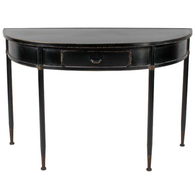 CONSOLE TABLE BLACK CURVED IRON - CONSOLS, DESKS